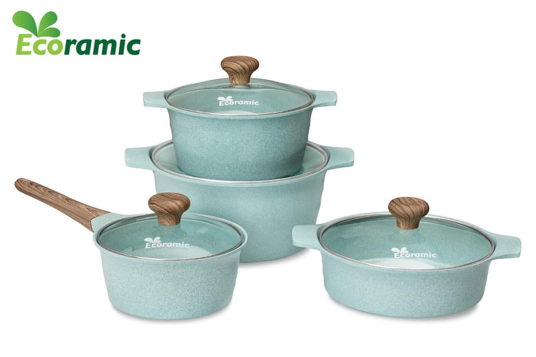 BỘ 4 NỒI ĐÁY TỪ ECORAMIC CAO CẤP (QUÁNH 16CM, NỒI 18CM.20CM.22CM) CHÍNH HÃNG_HỒNG PHẤN