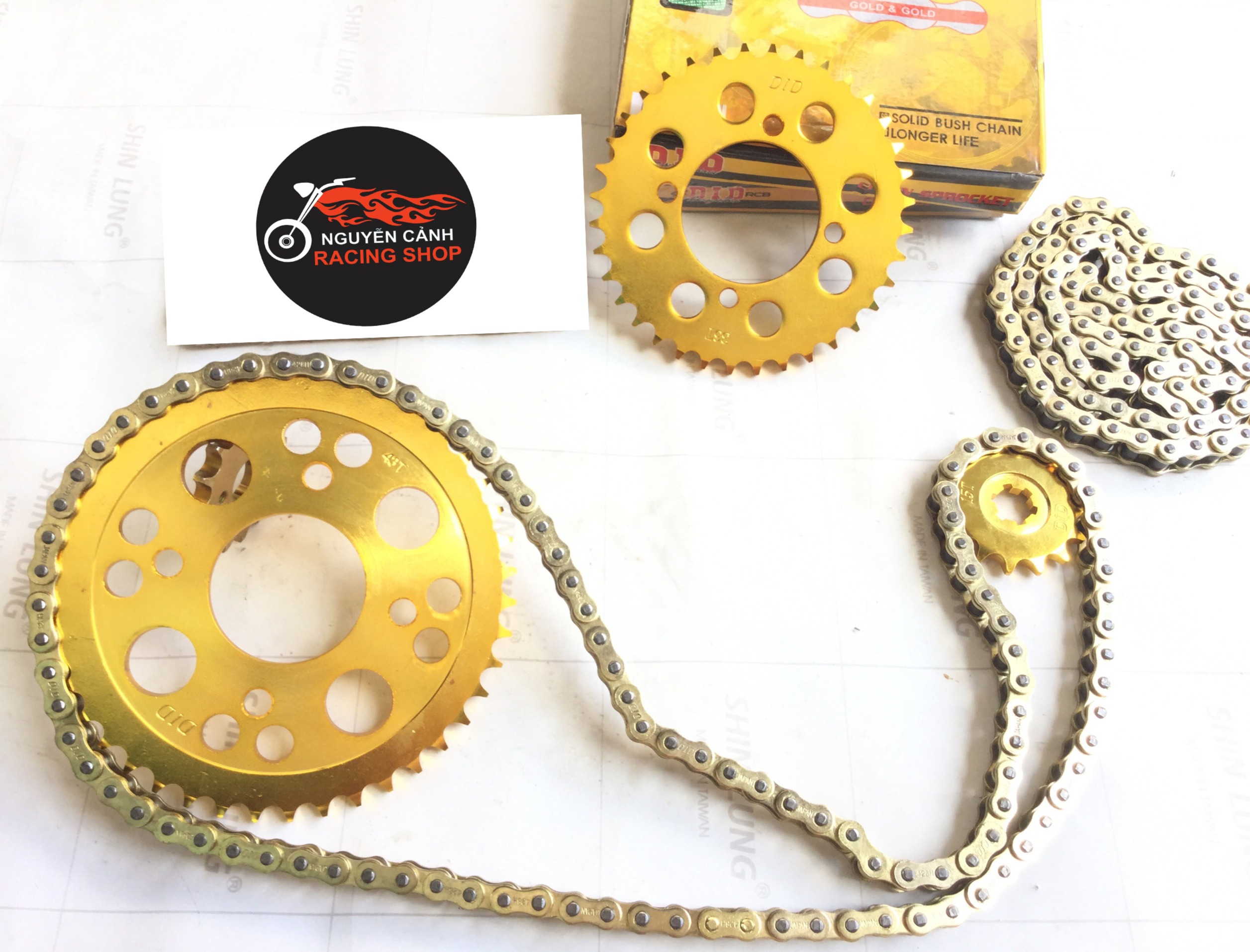 [Hcm]Sirius 110 Gold Chain Sprocket