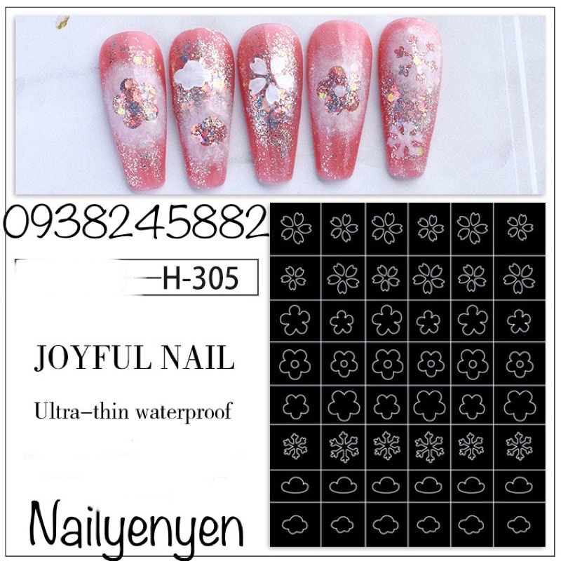 Sticker Nail Dặm Ombre