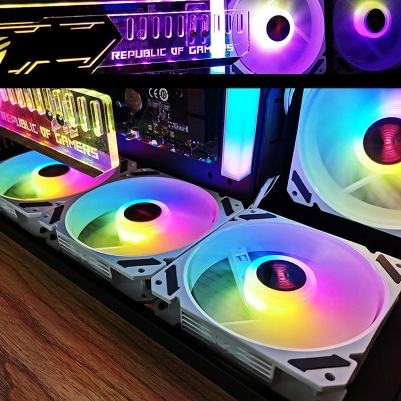 Quạt Fan COOLMOON Y2 WHITE - Tặng Kèm 4 Ốc