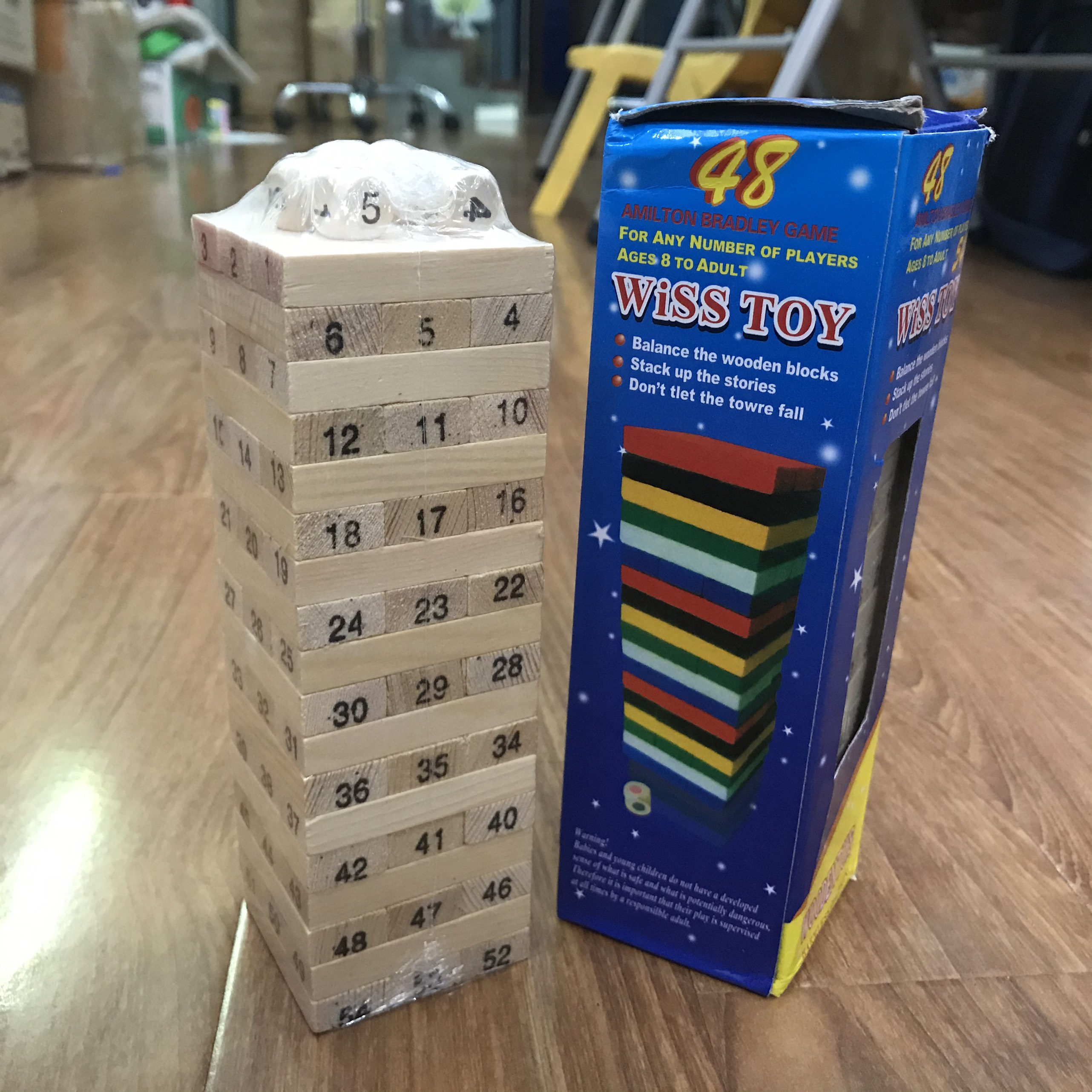 Bộ đồ chơi rút gỗ 54 thanh Size mini