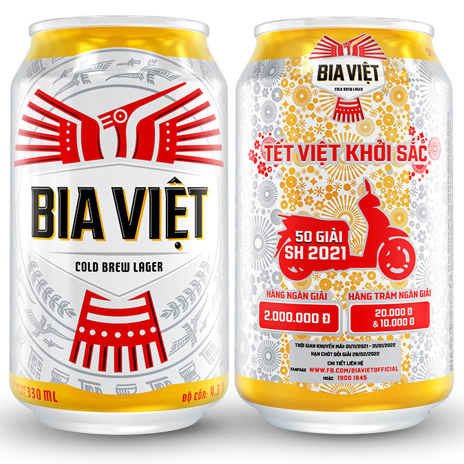 THÙNG 12 LON BIA VIỆT x 330ML