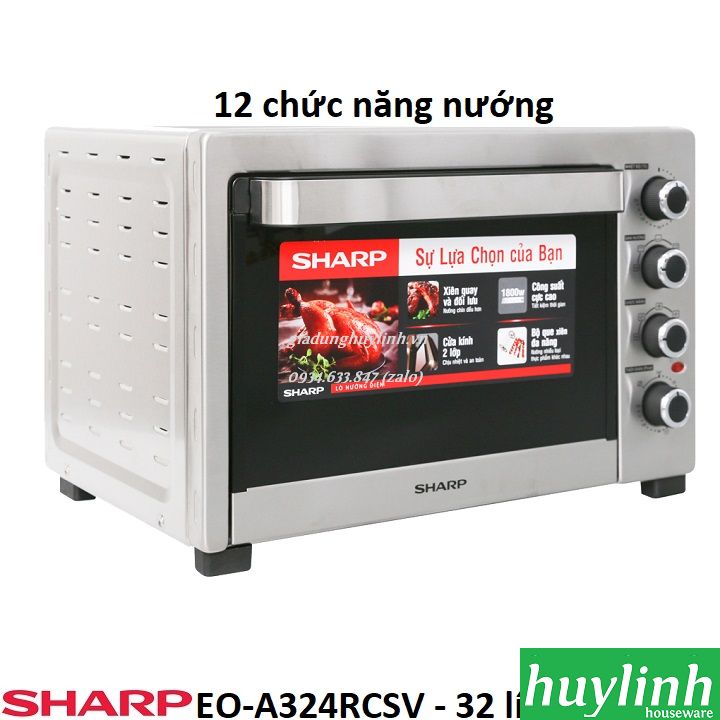 Lò nướng đối lưu Sharp 32 - 38 lít [5 - 12 chức năng] [A323 - A324 - A383 - A384]