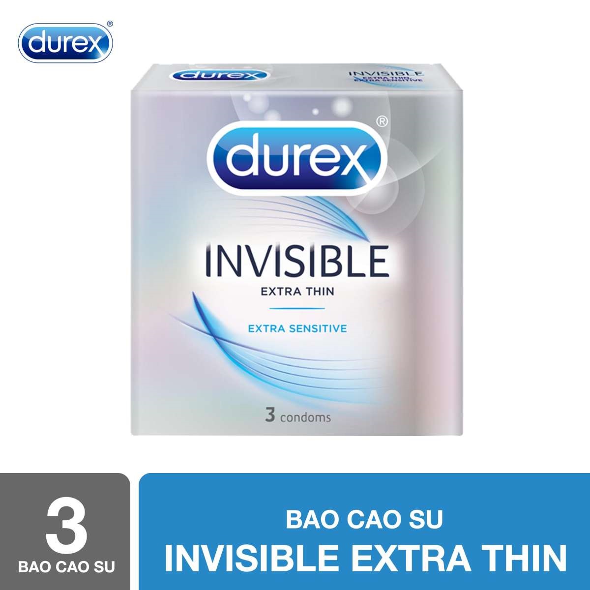 Bao cao su Durex Invisible 3 bao [ Che tên sản phẩm ]