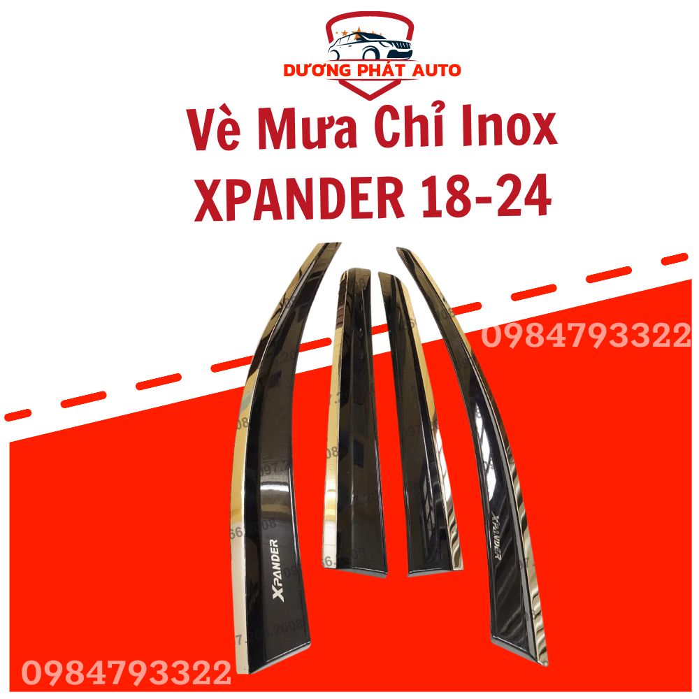 Vè che mưa xe xpander 2019-2021, chỉ inox cao cấp nhất thị trường