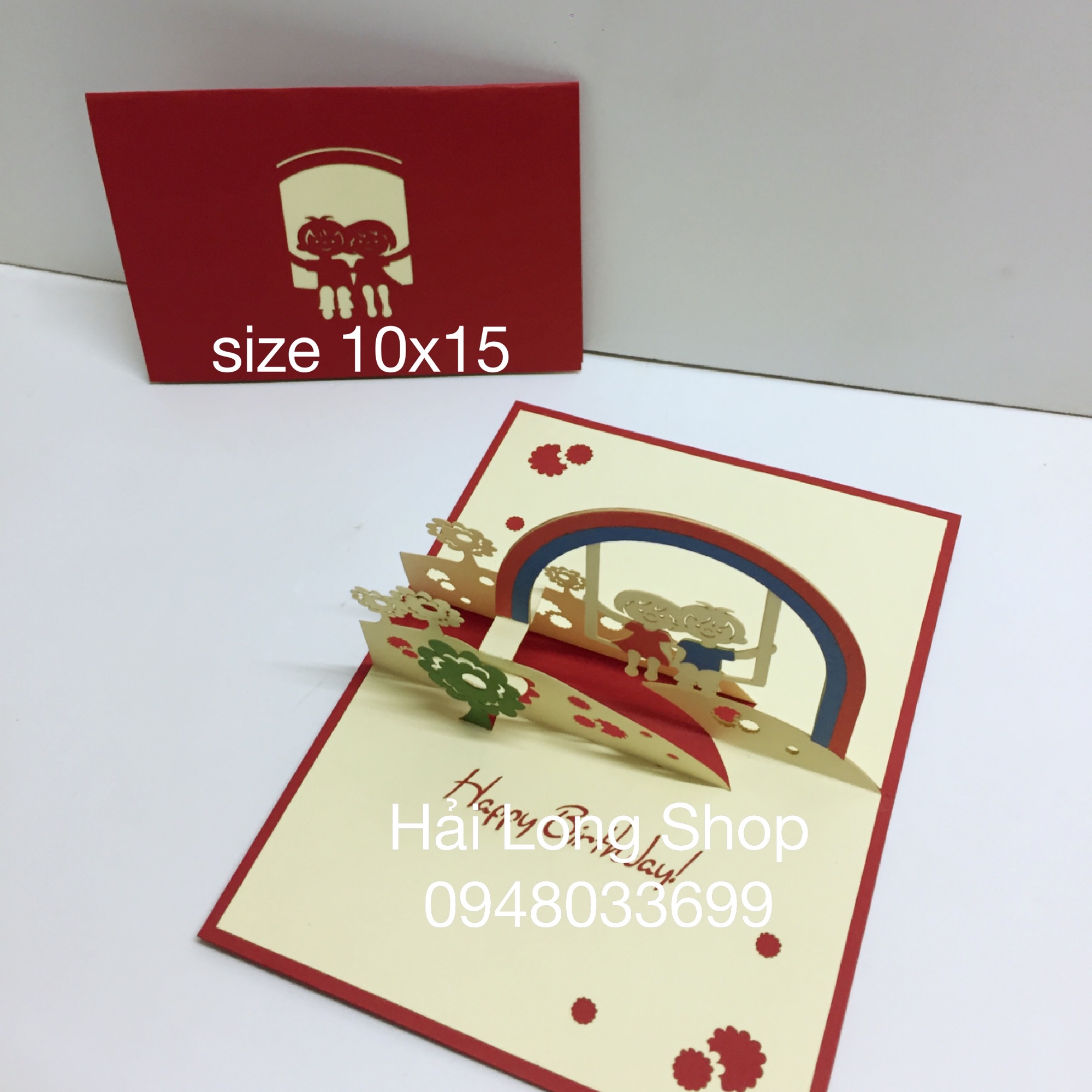 Bé ngồi xích đu - Sinh Nhật - Birthday - Thiệp 3D