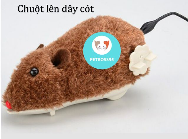 CHUỘT LÊN DÂY CÓT ĐỒ CHƠI CHO CHÓ MÈO
