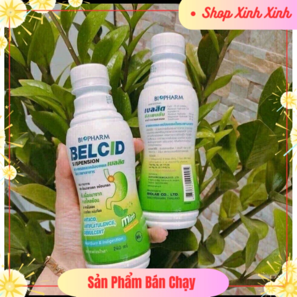 (chuẩn Thái) Siro Dạ Dày BELCID SUSPENSION Thái Lan 240ml Chống Trào Ngược Dạ Dày , Giảm Đau , Ăn ko Tiêu , Ợ Chua Hiệu Quả