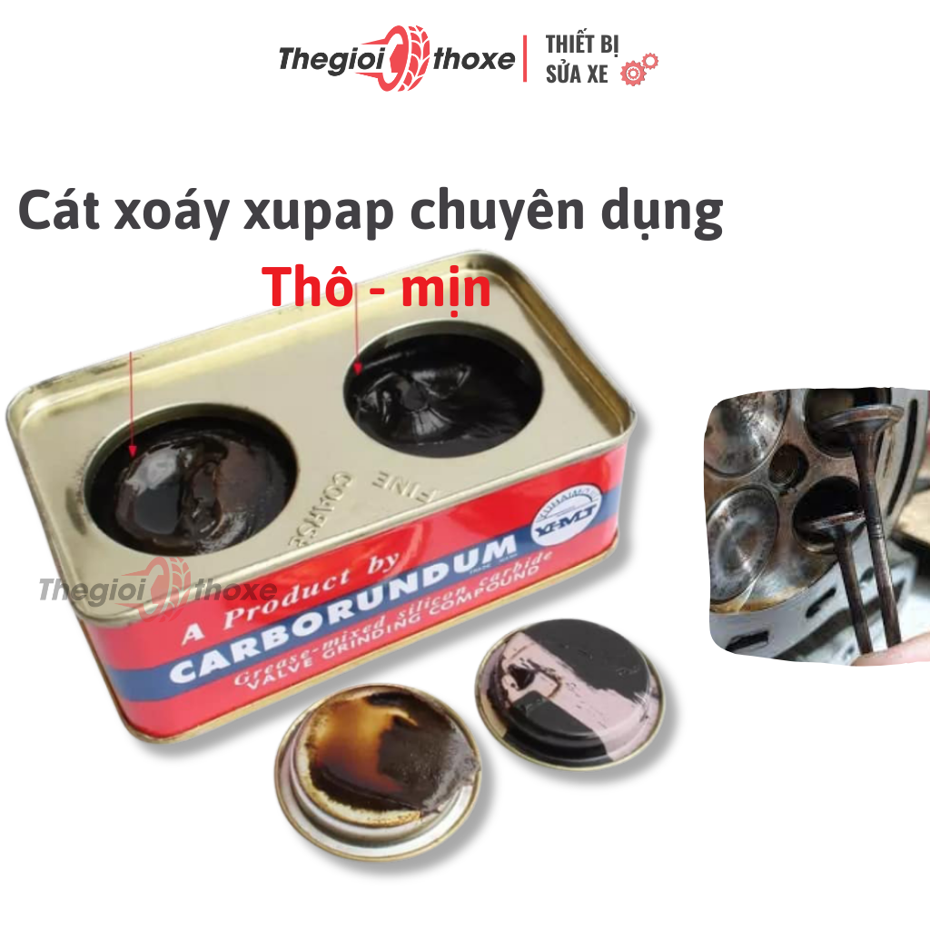 Hộp cát xoáy xupap 2 ngăn mịn-thô, chuyên dụng cho rà nấm, xupap động cơ | Thế Giới Thợ Xe