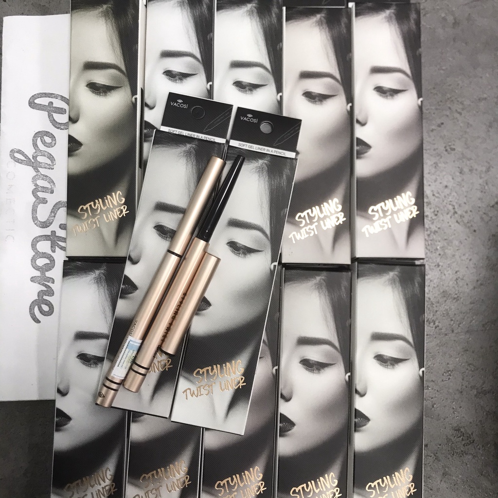Chì vặn kẻ mắt VACOSI NATURAL STUDIO dạng gel (đen) VM02 - Pegastore