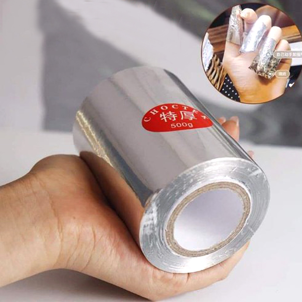 [HCM]Cuộn giấy bạc ủ phá móng 500gr - Giấy bạc ủ phá gel/bột chuyên dụng