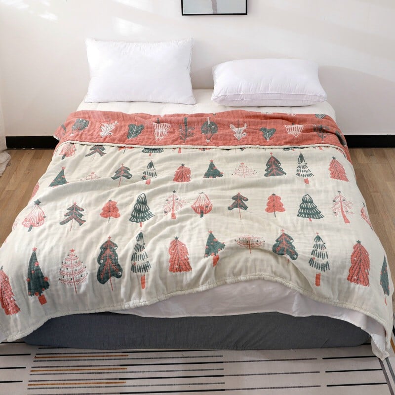 (Queen Bed) Mền organic cotton sợi tre Nhật Bản