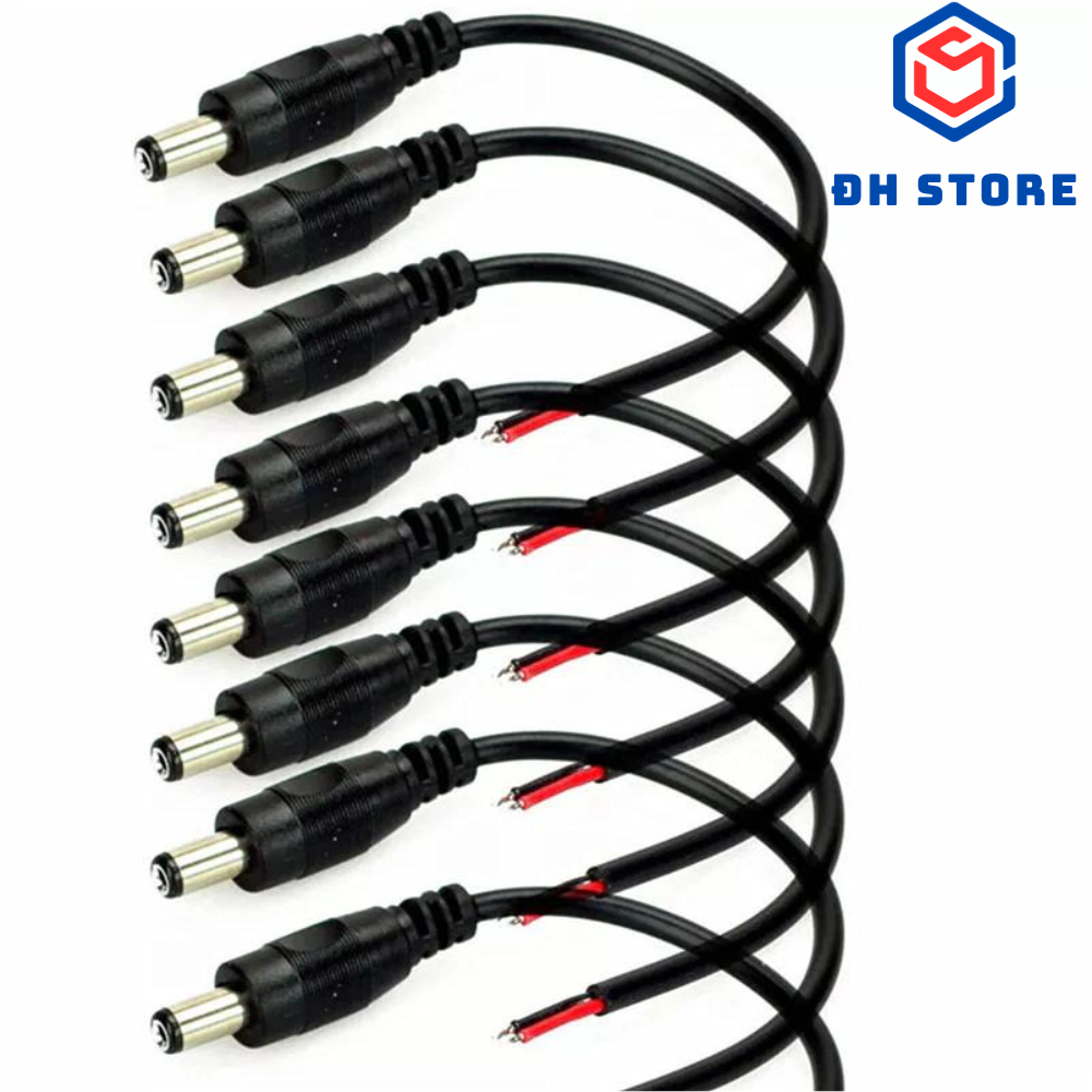 Jack cáp cắm nguồn điện 5.5x2.1mm 12V-24V DC