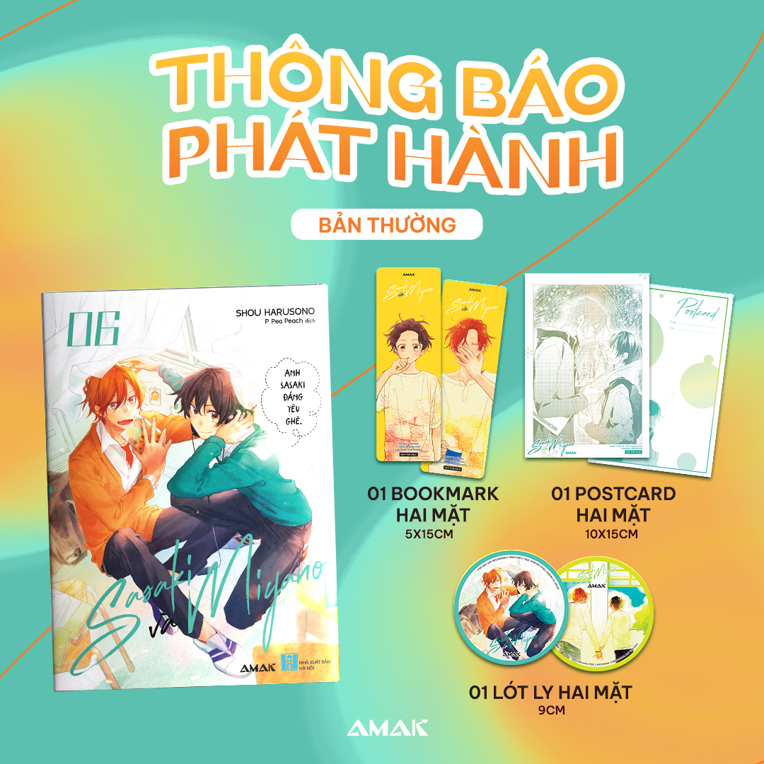 Sasaki và Miyano - Tập 6 - Amak Books - Tặng kèm bookmark postcard theo sách