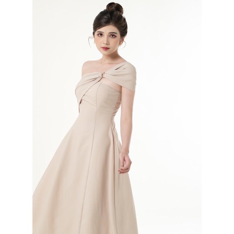 [Mã LAZFASHION42 - giảm 15% đơn từ 349k] ĐẦM ĐI TIỆC CHÉO VAI THANH LỊCH - KILLY DRESS
