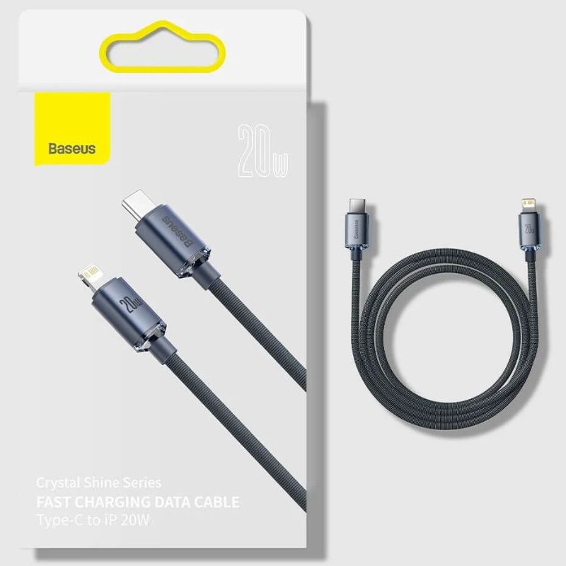 Cáp sạc nhanh Type C to Lightning 20W Baseus Crystal Shine Series Fast Charging Data Cable- CAJY