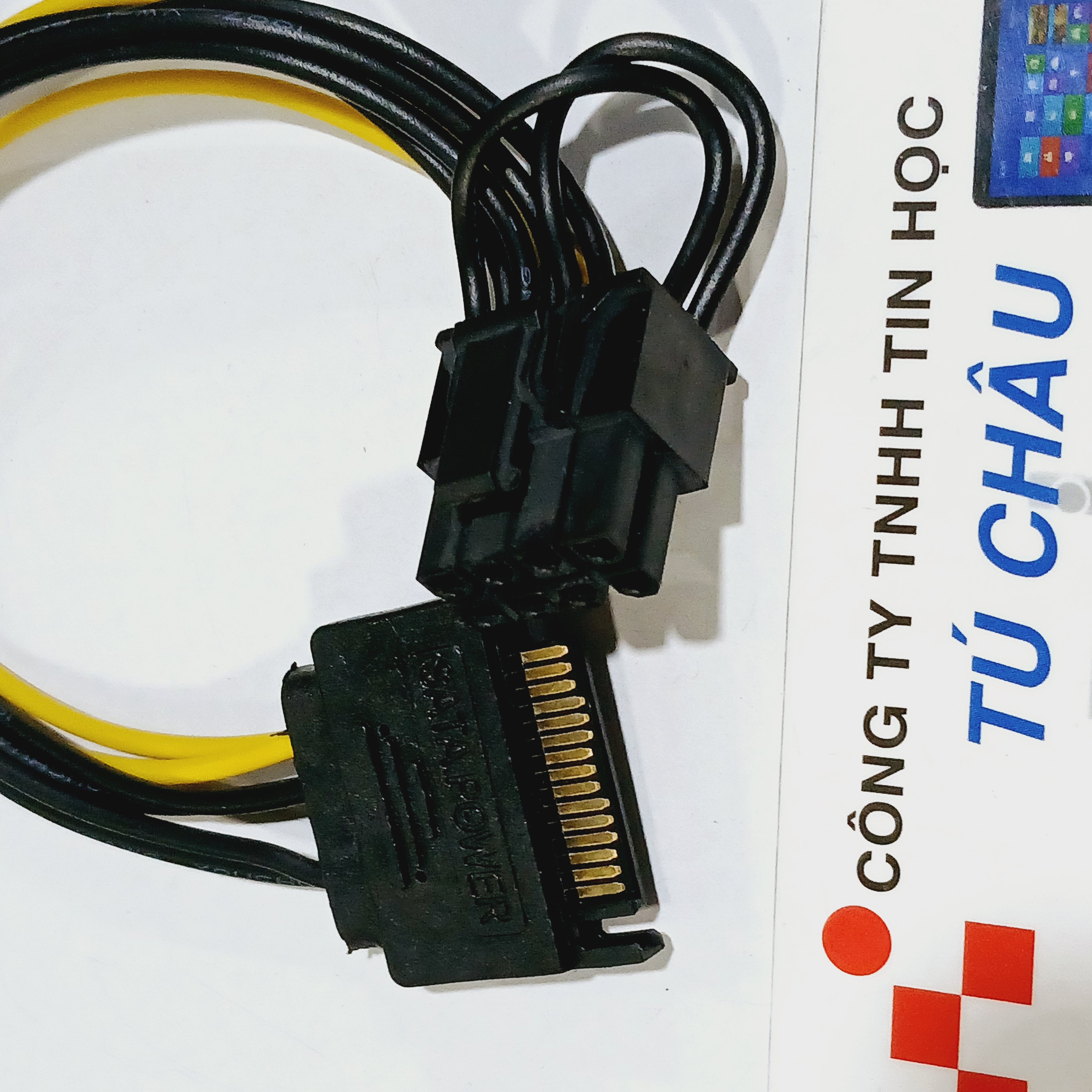 Cáp Sata ra 6 Pin / Cáp Sata ra 8 Pin (2 Pin rời tách 8 Pin thành 6 Pin) - Cáp dài 15Cm