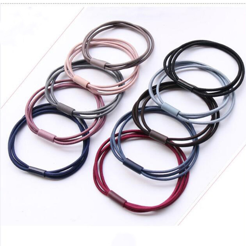 Set 5 cột tóc thun 3 sợi( co giãn tốt người lớn trẻ nhỏ điều dùng được).