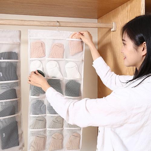 -Túi đựng đồ lót/ nội y, đựng tất/vớ- Túi treo đa năng- Túi treo vớ áo ngực 80*40 cm đa năng