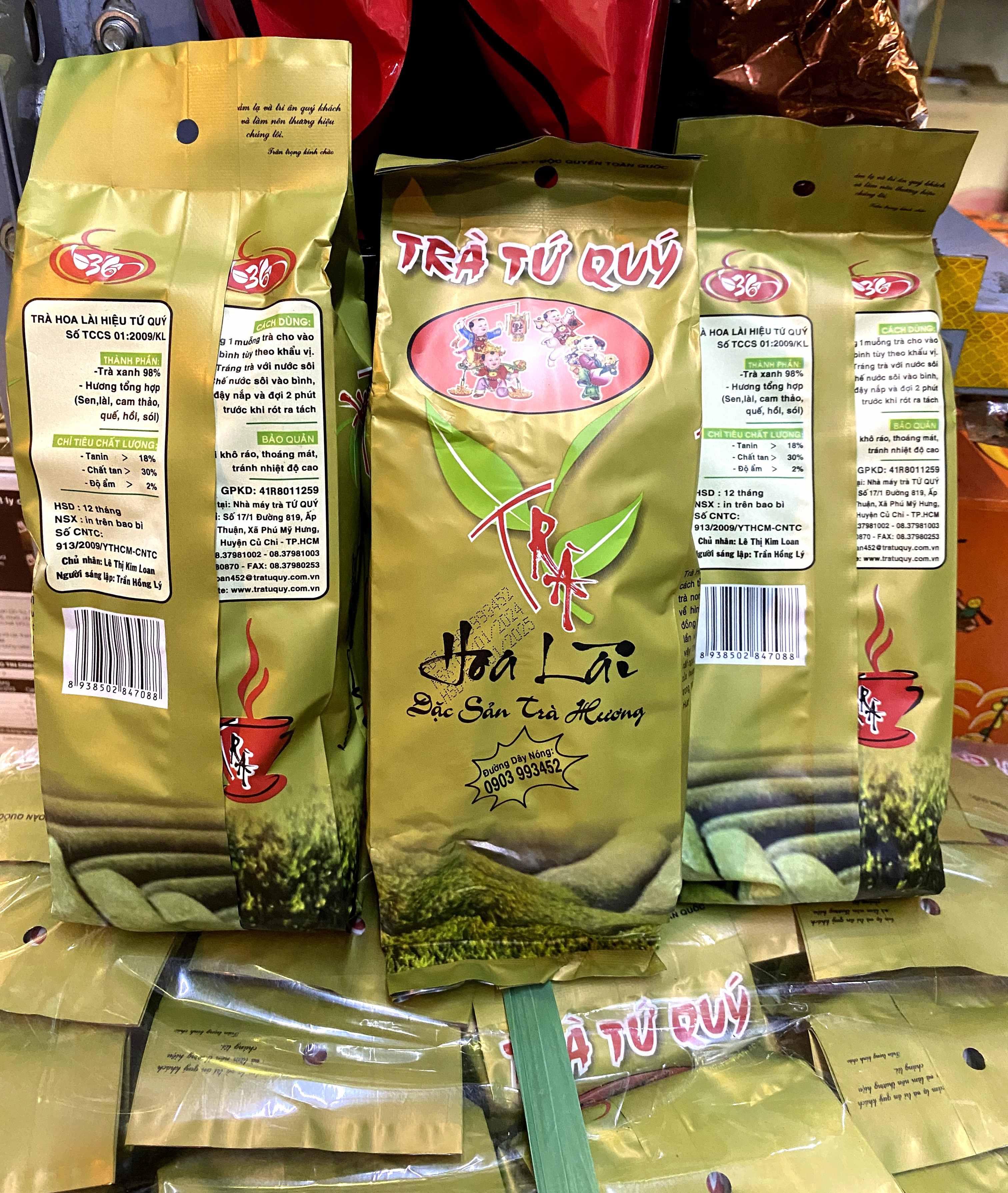 Trà Tứ Quý Hoa Lài Không đường 100gr gói