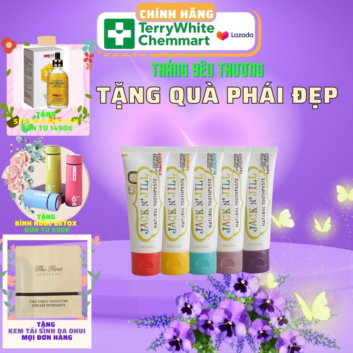Kem đánh răng Jack N' Jill Natural Certified Toothpaste 50gr