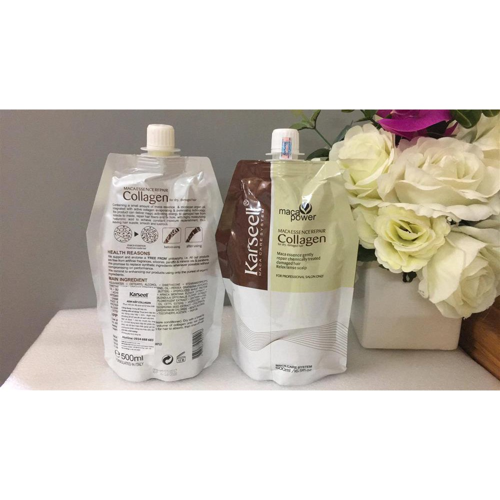 Hấp phục hồi Tóc Collagen Karseell Maca 500ml