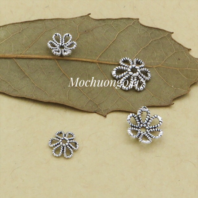 [S925] Charm bạc ốp cánh hoa - MH253
