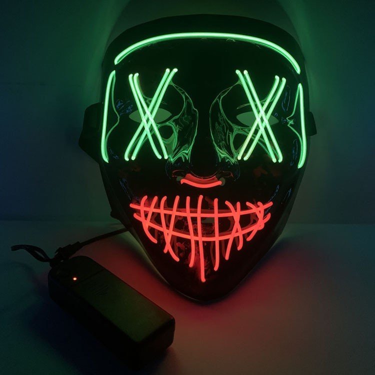 Mặt nạ Hacker phát sáng 2 màu đèn LED mới nhất 2023