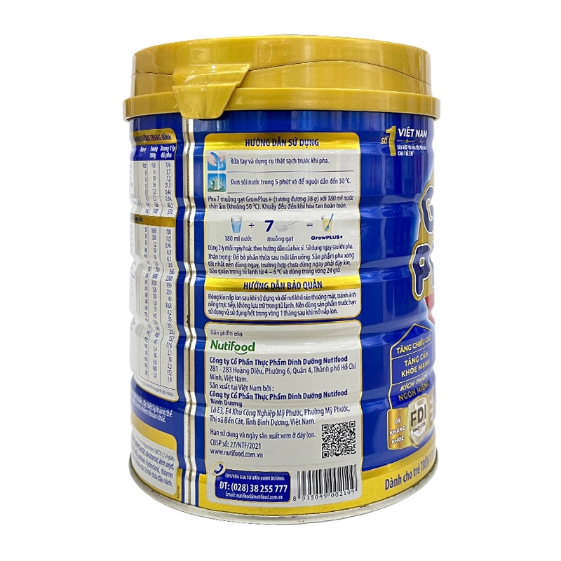 Nuti Grow Plus xanh 900g