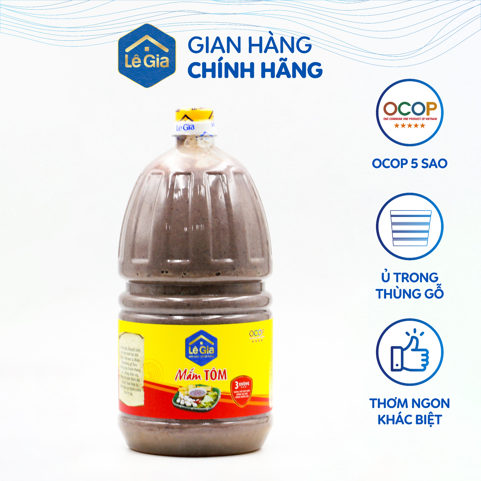 Mắm tôm  Lê Gia can 2L