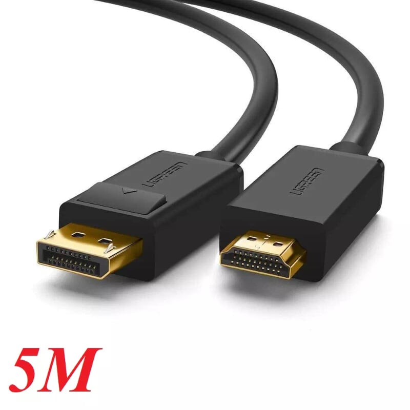 Ugreen 10204 5m màu đen cáp chuyển đổi displayport sang hdmi thuần đồng dp101