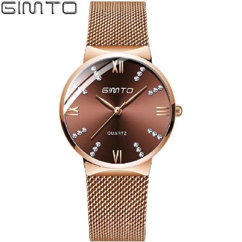 Đồng hồ thời trang nữ GIMTO-616 dây thép mành cao cấp