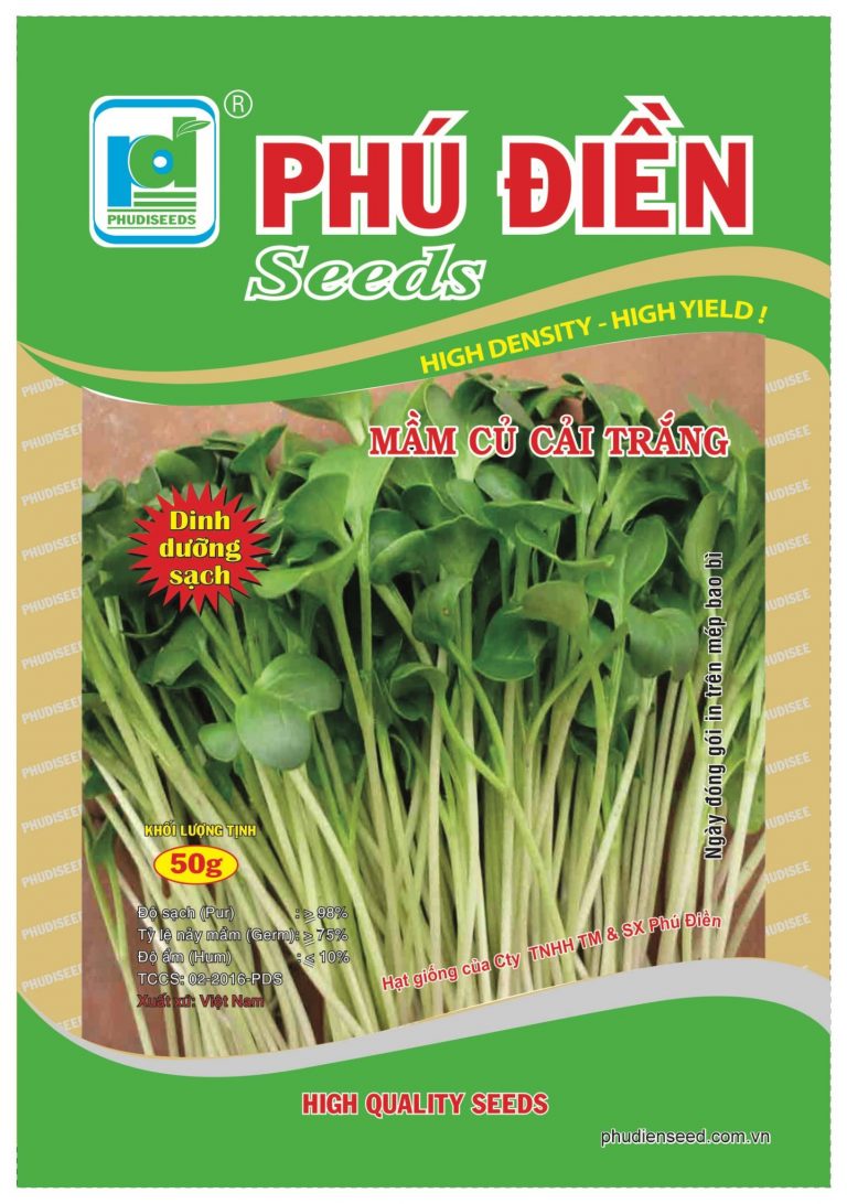 Hạt giống rau mầm củ cải trắng