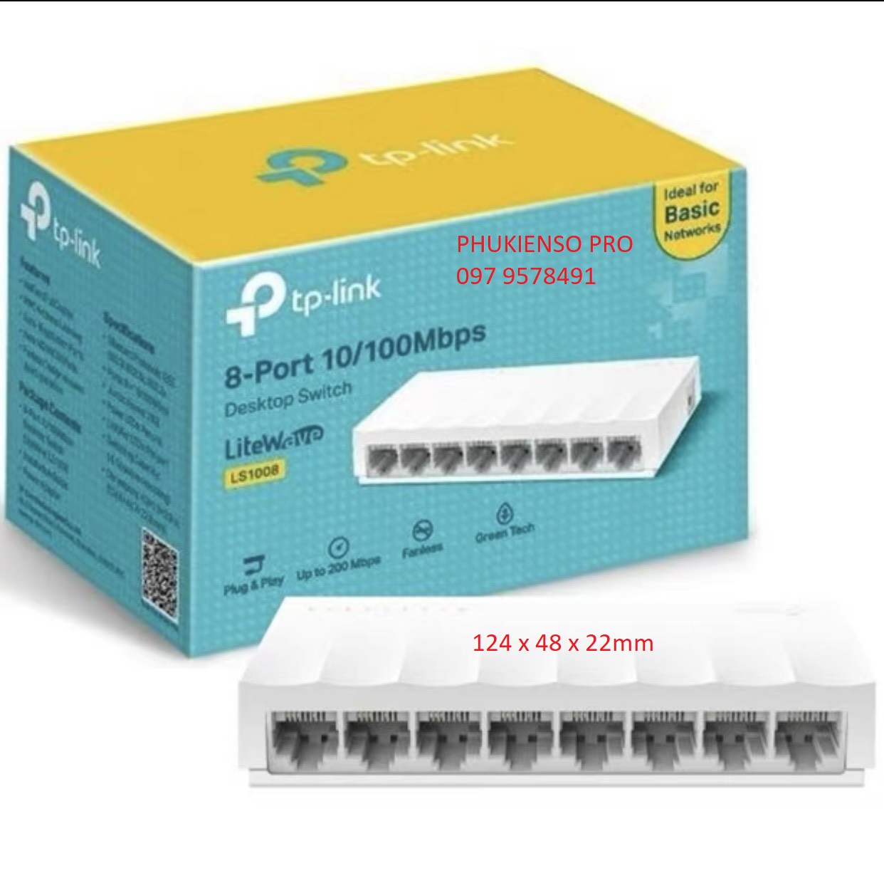 Bộ chia mạng 8 cổng tp-link ls1008 10/100mbps nhỏ gọn bảo hành 24 tháng