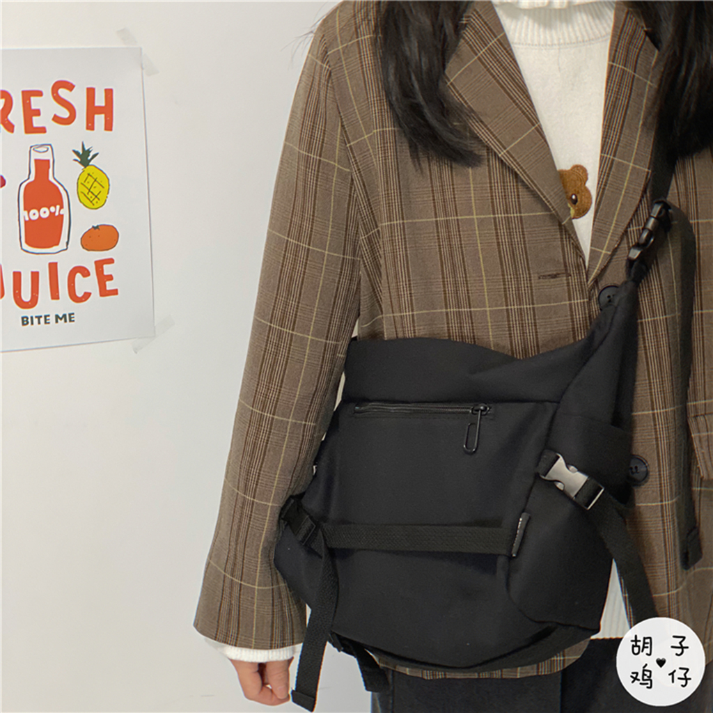 Giỏ xách nữ đeo chéo vải canvas thời trang đi học năng động cá tính