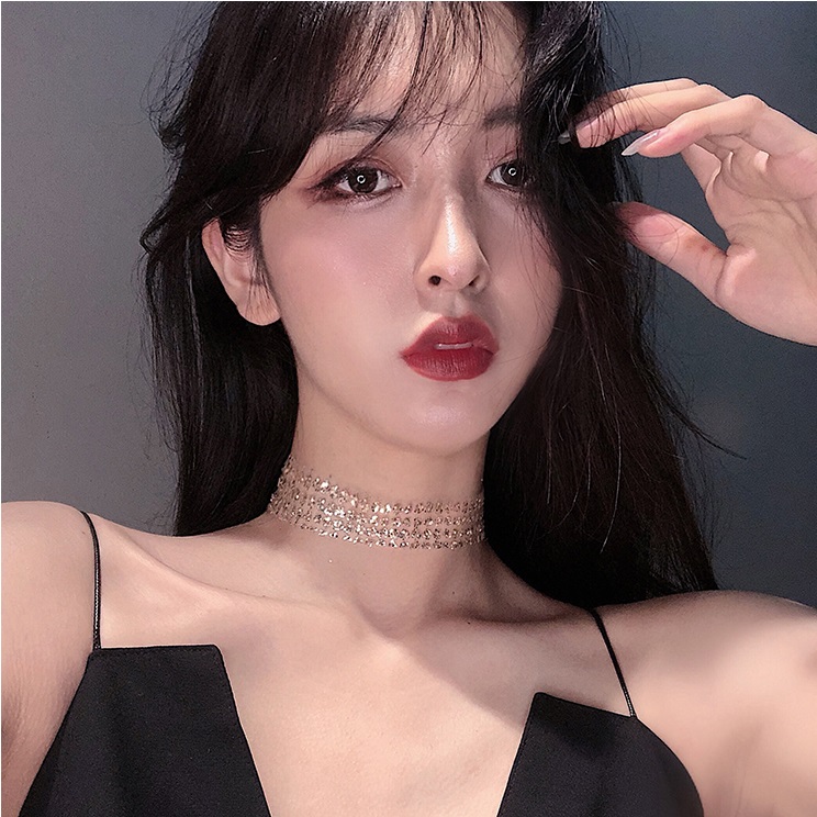 Vòng Bell Mew chocker bản trong suốt lấp lánh VC04