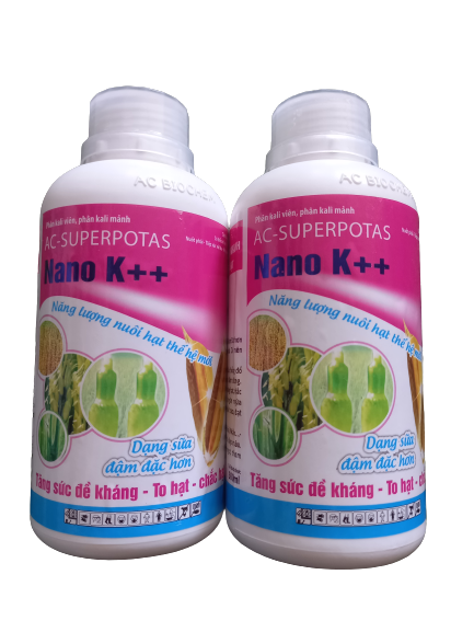 Phân kali viên, kali mảnh NANO K++ dạng sữa (chai 500ml)