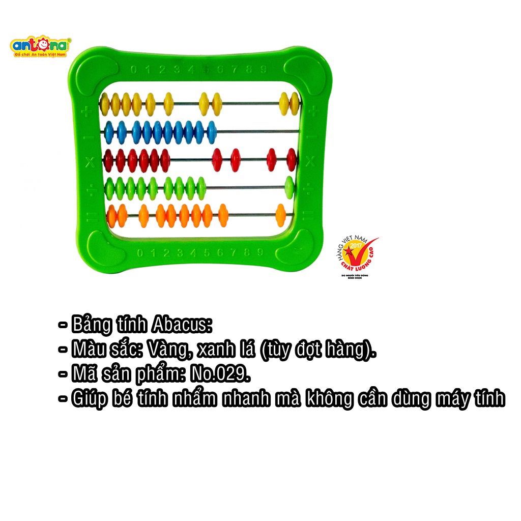 Bảng tính Abacus ANTONA Hàng Việt Nam