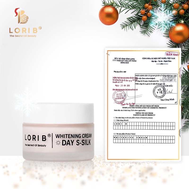 Kem Dưỡng Trắng Da Ban Ngày LoriB S-SILK