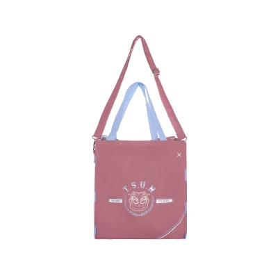 TSUN Tote Bag Canvas - Pink/ Light Blue - unisex