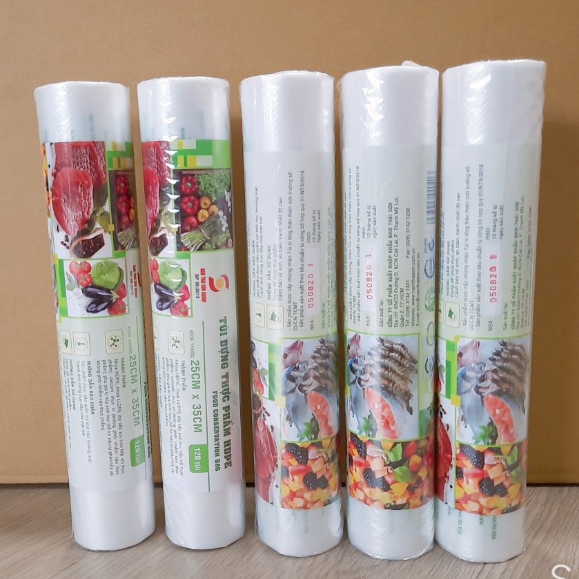 Combo 10 cuộn túi đựng thực phẩm tự hủy sinh học 25cm x 35cm