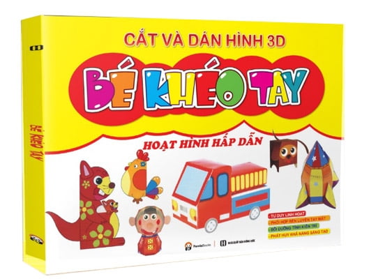 Fahasa - bé khéo tay - cắt và dán hình 3d - hoạt hình hấp dẫn