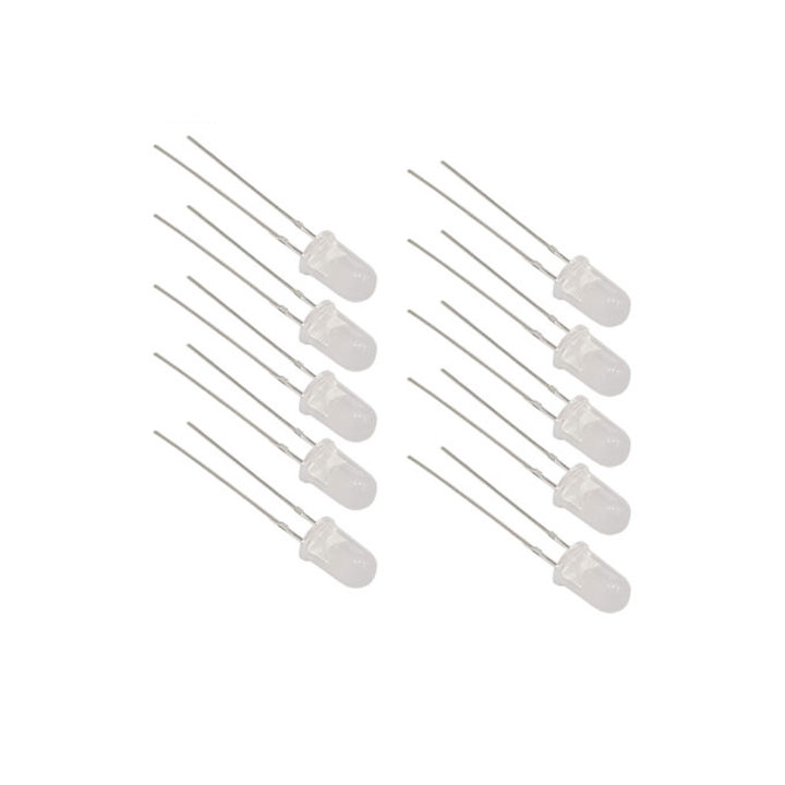 Gói 10 con led đục 3mm nhiều màu đỏ/trắng/vàng/xanh