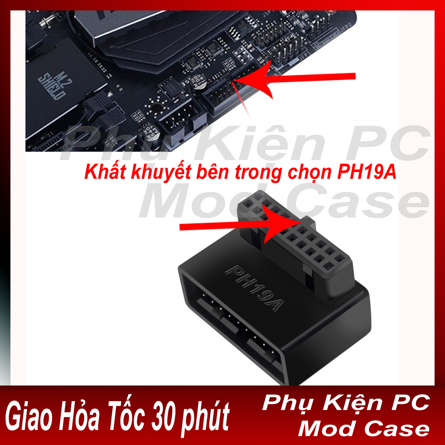 Cầu bẻ góc USB 3.0 19Pin 90 độ