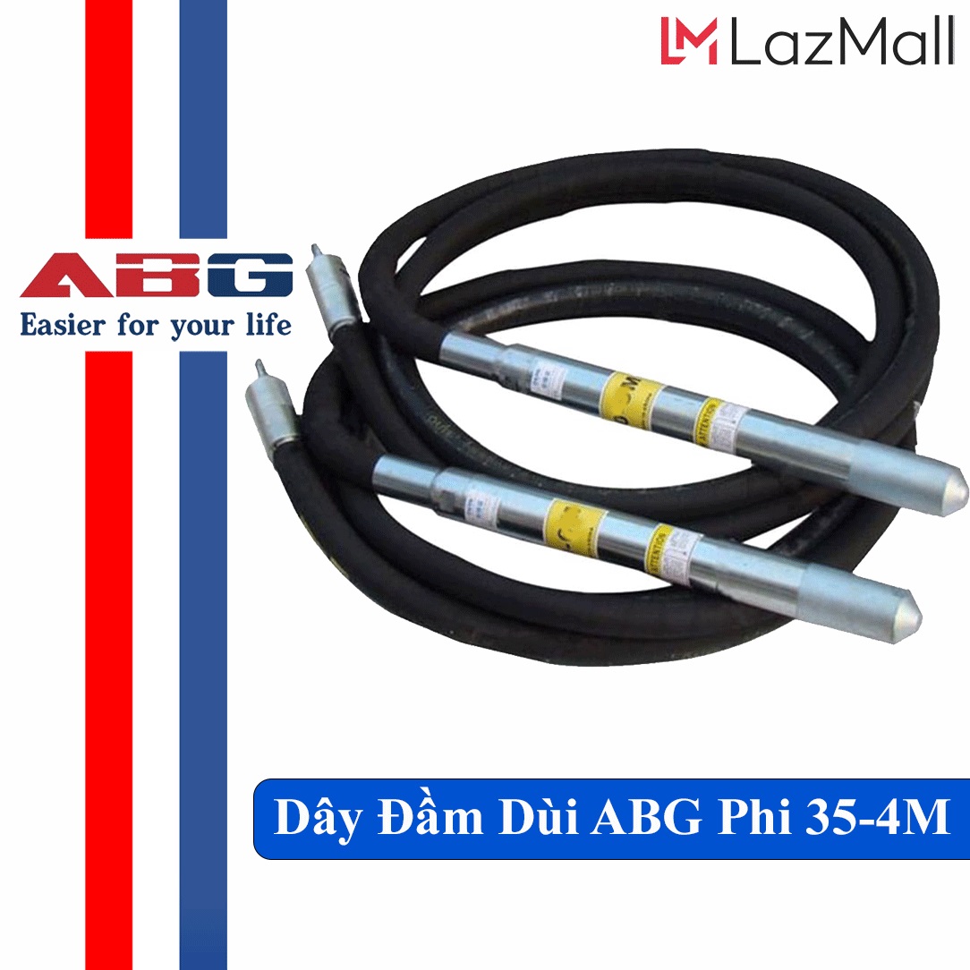 Dây đầm dùi abg phi 35-4m chất lượng sử dụng với máy đầm dùi bê tông - hàng chính hãng