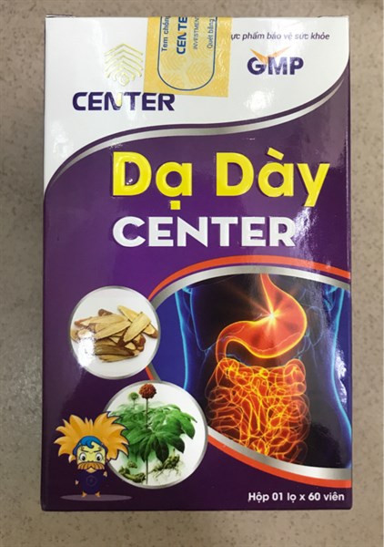 DẠ DÀY CENTER – Hỗ trợ giảm đau dạ dày, tá tràng, ợ chua trào ngược (lọ 60v)