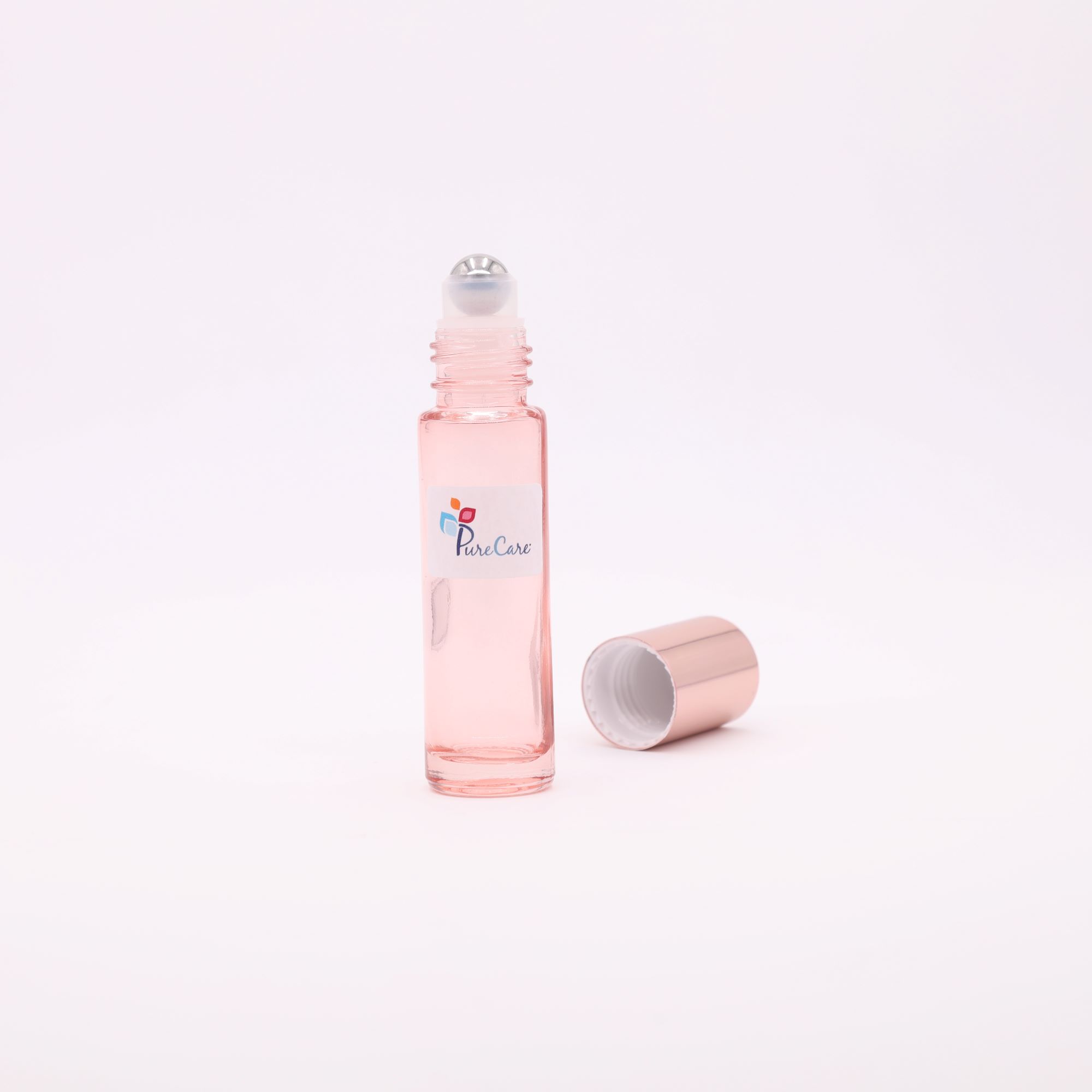 1 PC Gradient Rainbow Ombre Ball Bottle 10Ml Gradient Color Thick Glass Roll On Essential Oil Empty Parfum Bottles Roller Ball Travel Use Necessaries