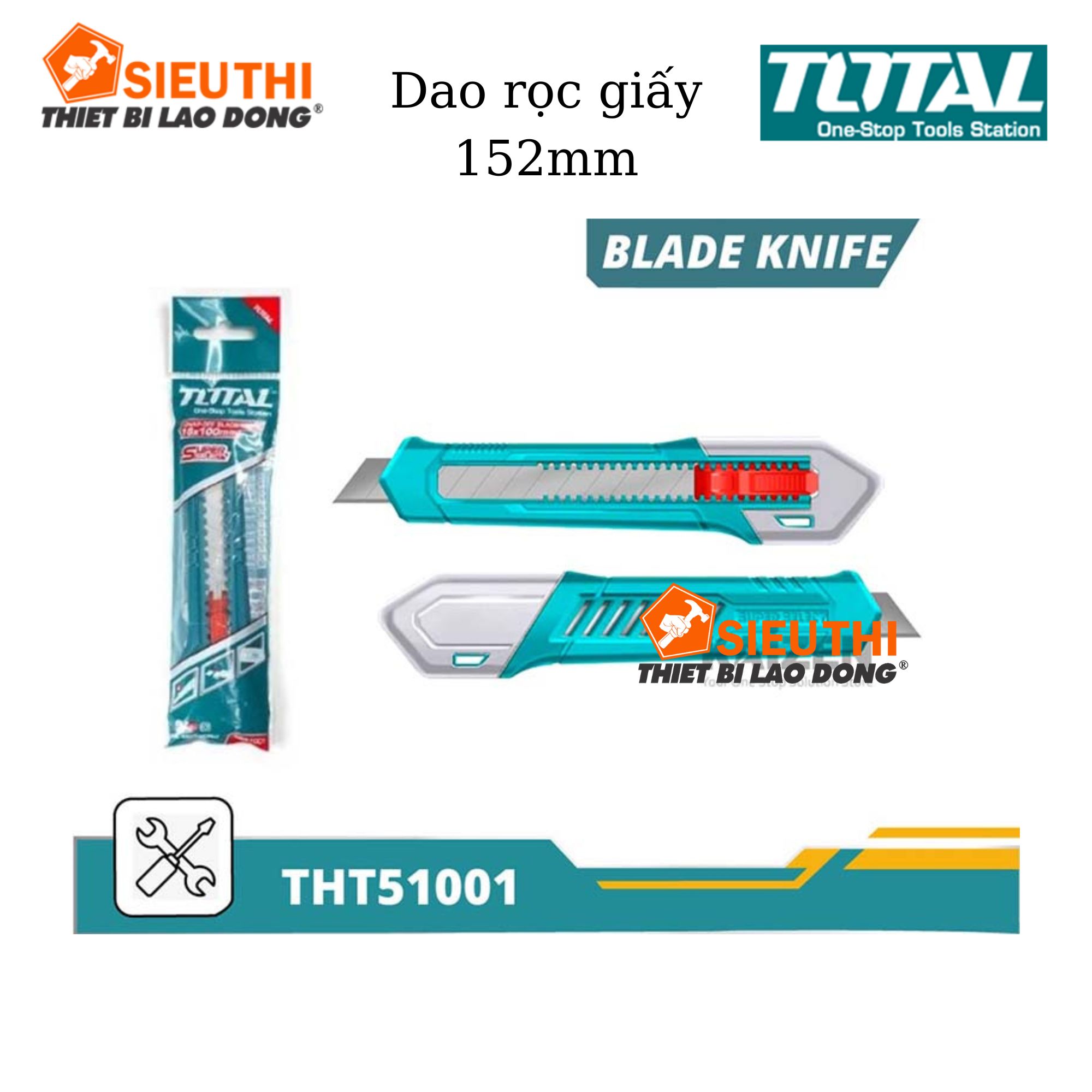 Dao rọc giấy dòng siêu rẻ 152mm TOTAL THT51001
