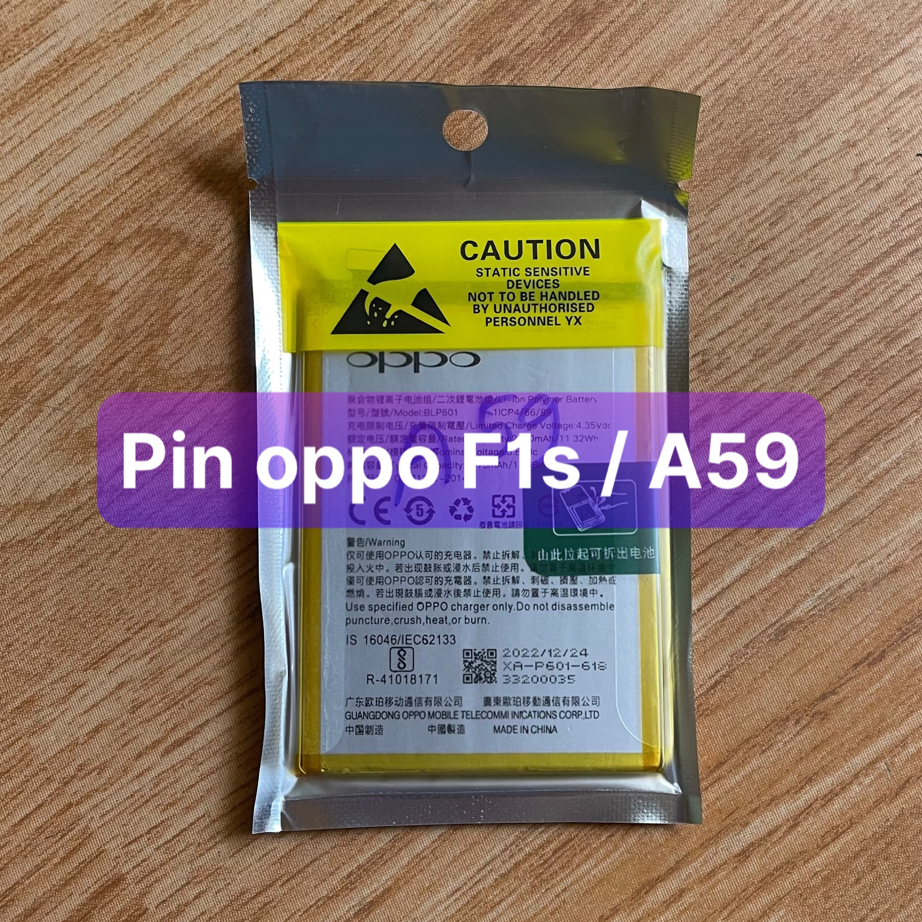 pin zin đêịn thoại oppo A59 / F1s mã BLP601