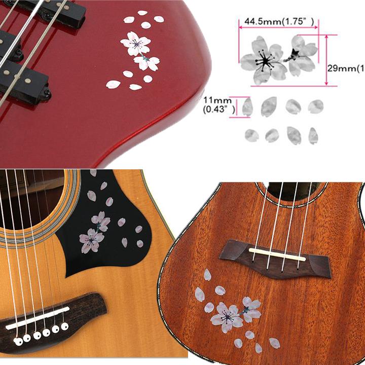 Dán trang trí đàn ukulele guitar cánh hoa anh đào
